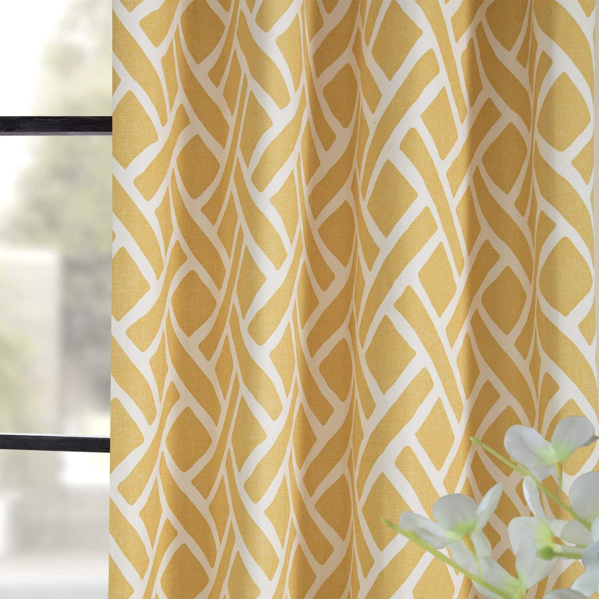 Buy 100 Cotton Mustard Curtains For Bedroom & Living Room Online