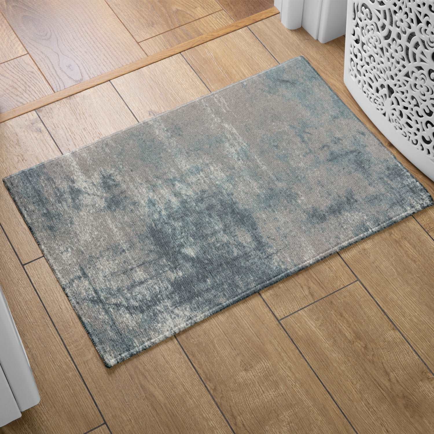 Digital Printed Premium Chenille Floor Carpet Mat, Super Soft Rug with Anti-Skid Backing, Modern Distressed Design - ACR001