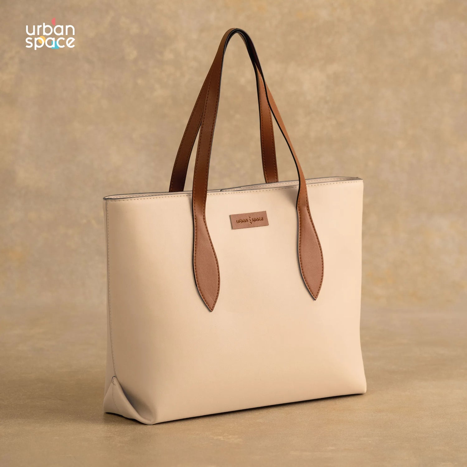 Vegan Tote Bag for Office, Premium & Functional With Laptop Space, Kaya Tote Cream