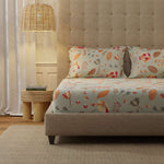 Serene 200 TC 100% Cotton Bedsheet with Pillow Covers - Florence Grey