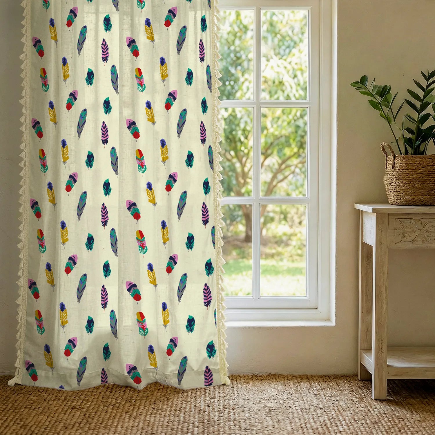 Bohemian 100% Cotton Curtains, Pack of 1 Curtain - Dream catcher