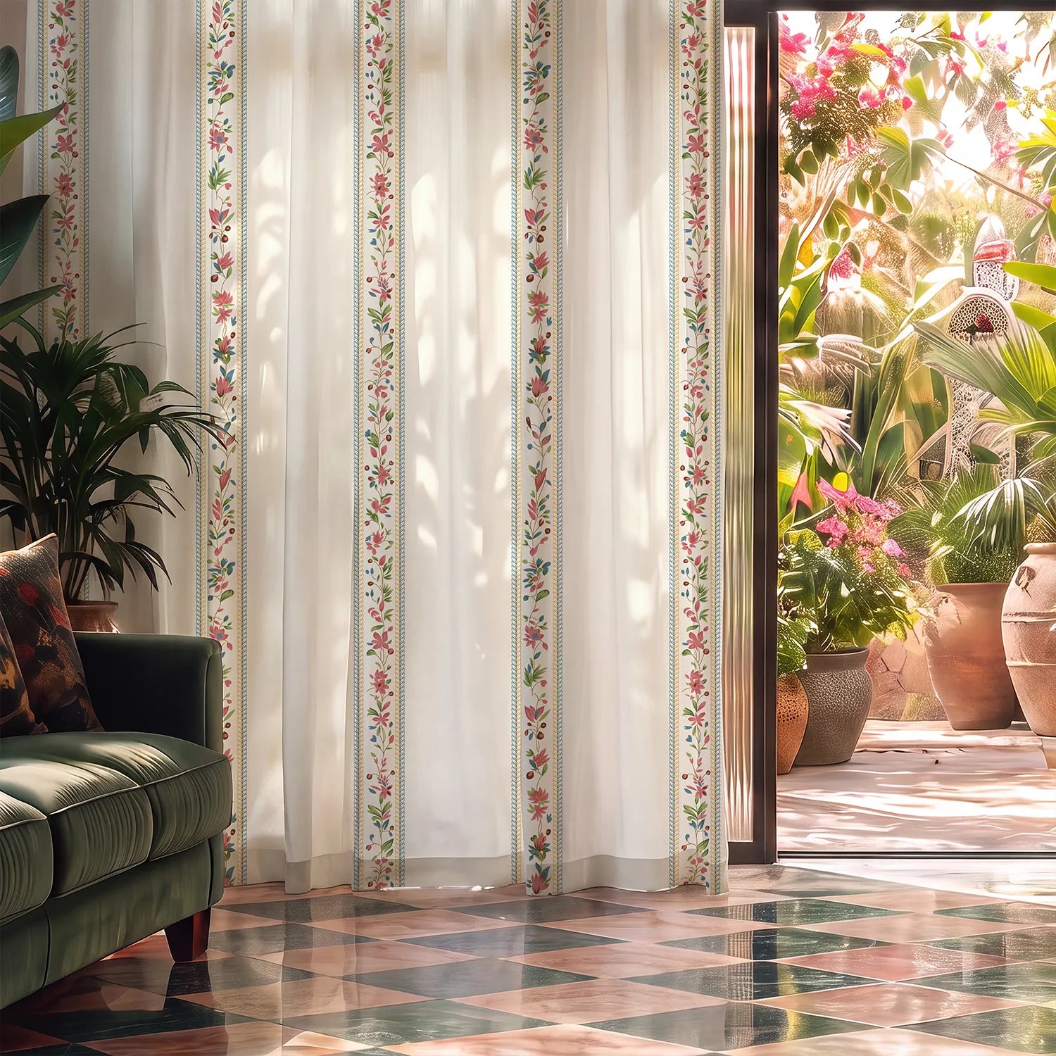 100% Cotton Curtains for Living Room, Bedroom curtains - Pack of 2 curtains, Bela
