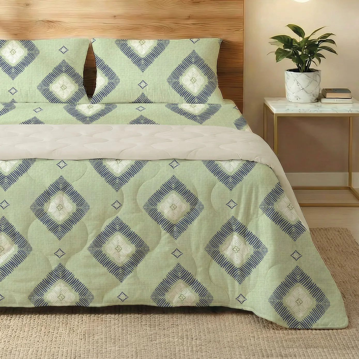 Microfiber Bedsheet + AC Microfiber Dohar Combo Pack - Starlight