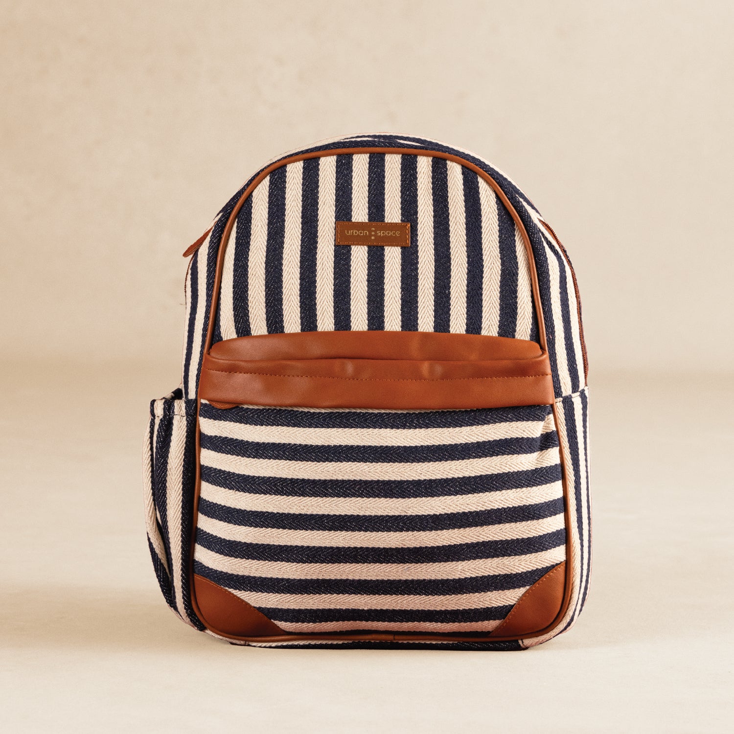 The GoNomad - Canvas Daily Commute Backpack, Navy Stripes