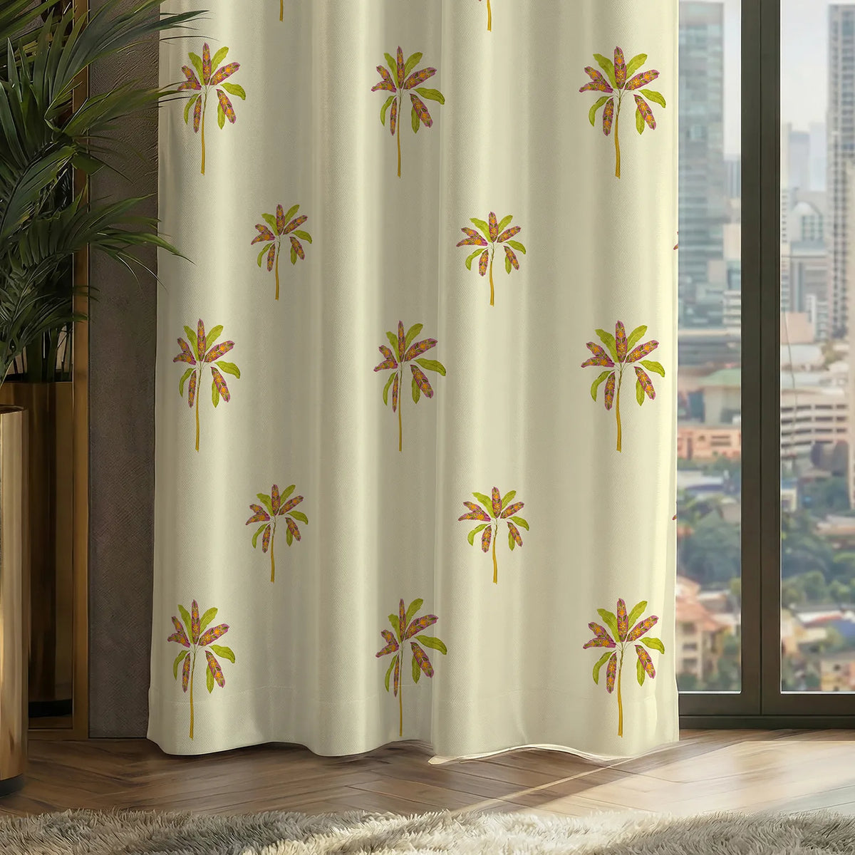 Digital Printed 100% Blackout Curtains, Pack of 2 Curtains -  Palm Coast