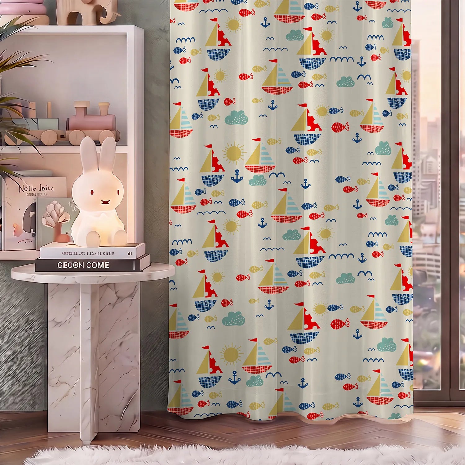 Luxurious Room Darkening Curtains, Semi Blackout kids room Curtain - Nemo, Pack of 1 Curtain