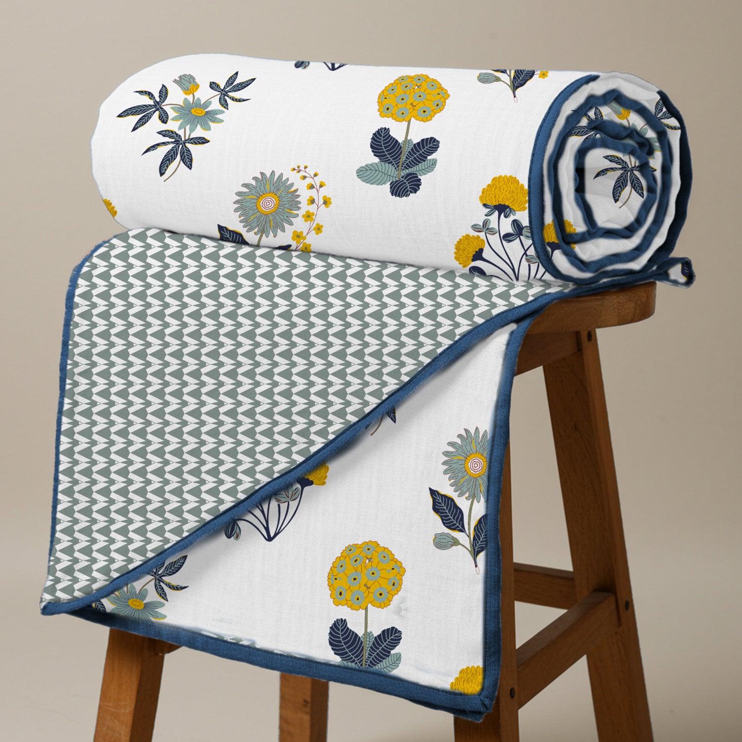 100% Malmal Cotton Blanket, Dohar, Quilt for AC and Light Winters - Radiance White