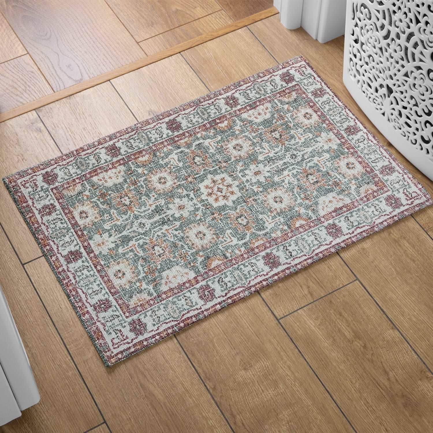 Digital Printed Premium Chenille Floor Carpet Mat, Super Soft Rug with Anti-Skid Backing, Modern Distressed Design - ACR002