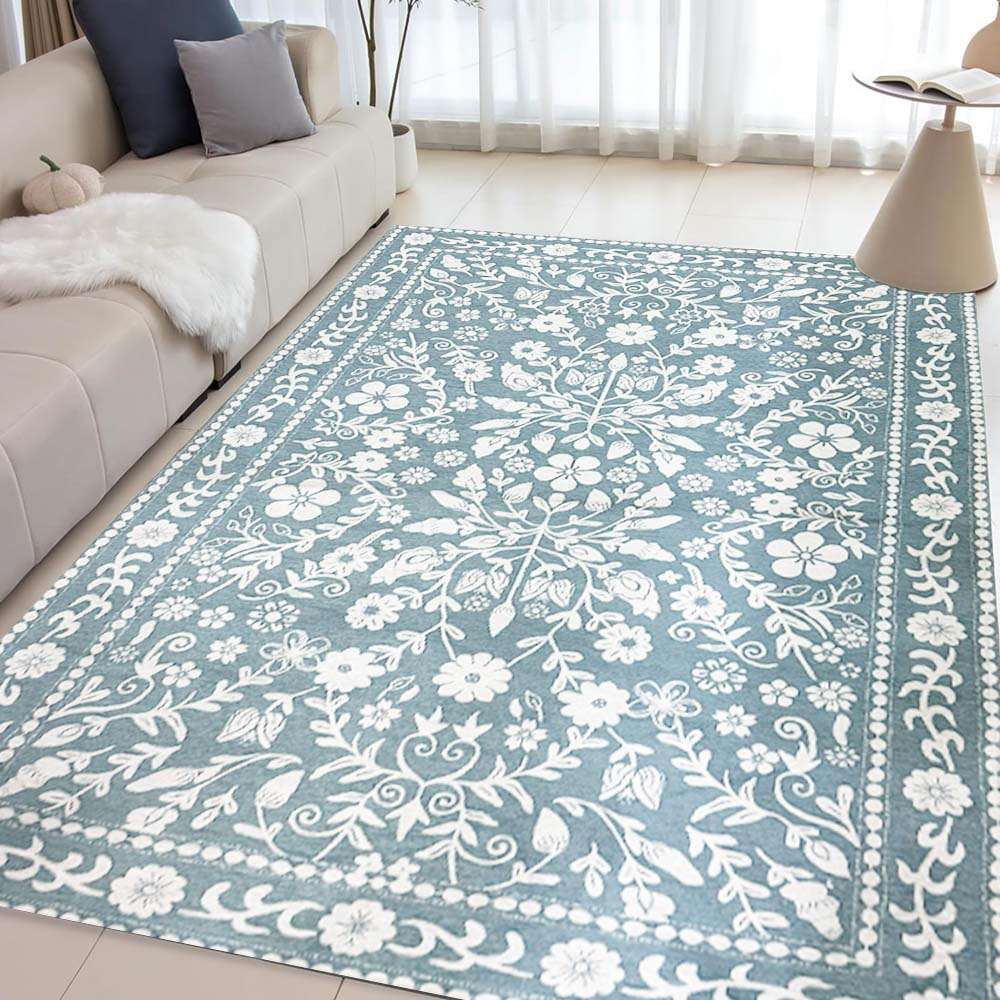 Digital Printed Premium Chenille Floor Carpet Mat, Super Soft Rug with Anti-Skid Backing, Modern Persian Carpet - CR002
