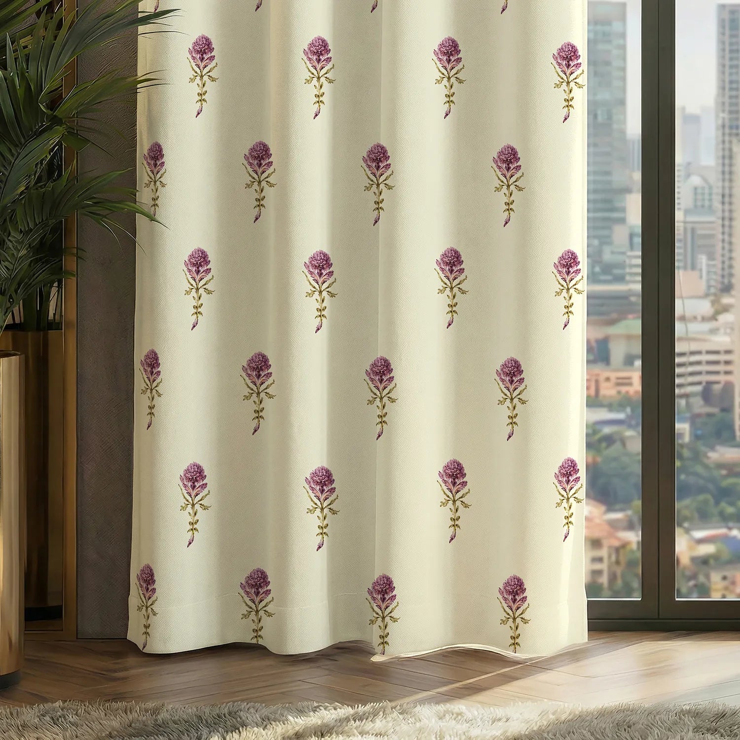 Digital Printed 100% Blackout Curtains, Pack of 2 Curtains -  Moonstem