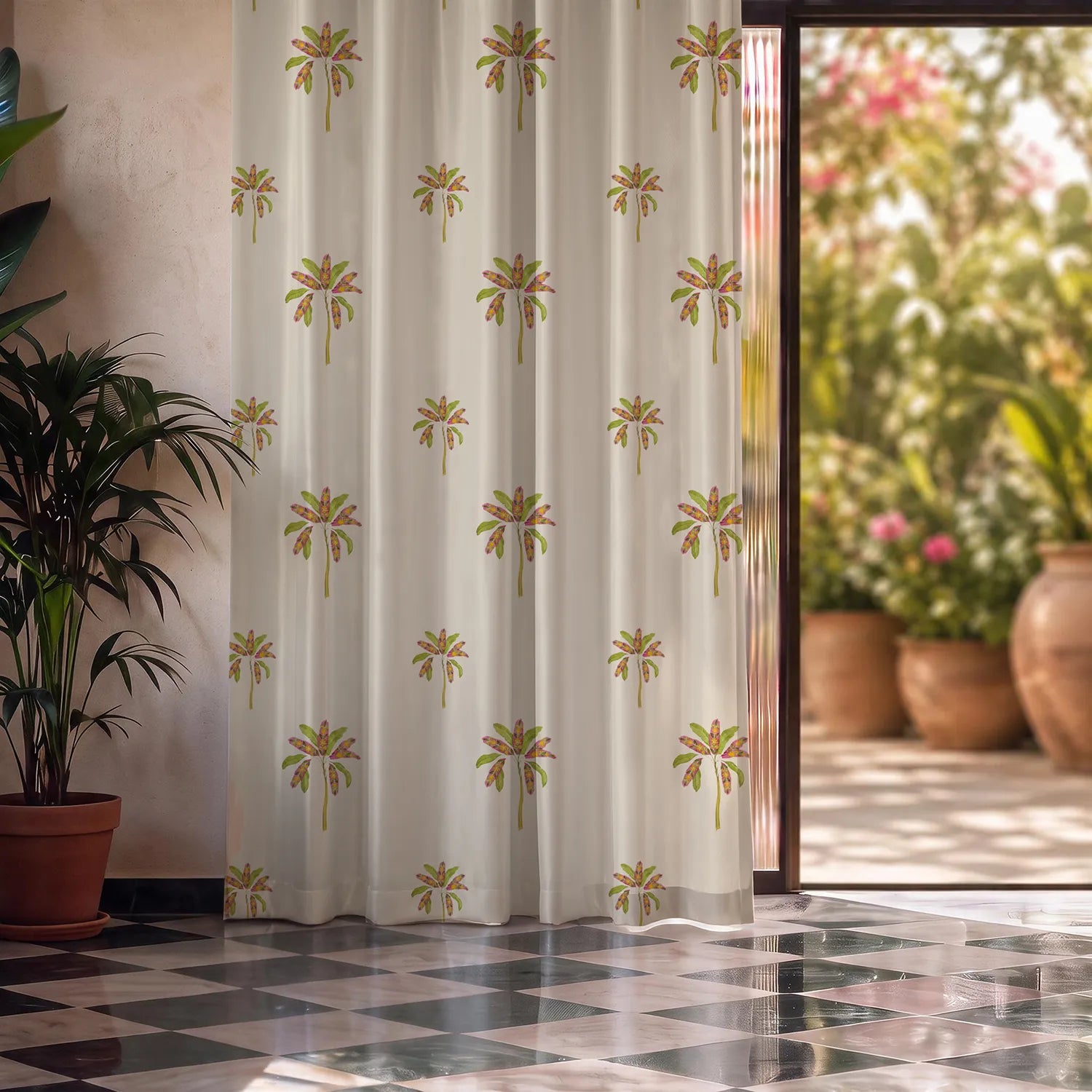 Digital Printed 100% Blackout Curtains, Pack of 2 Curtains -  Palm Coast