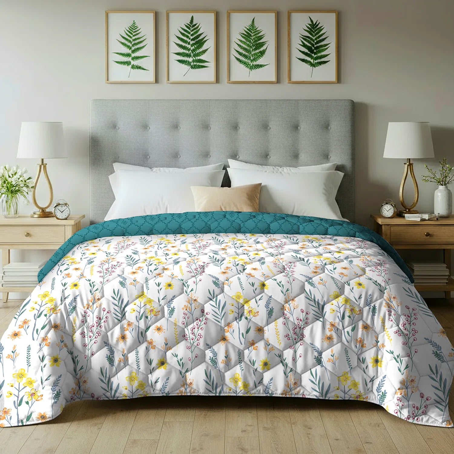 Microfiber 120 GSM AC Blanket, all season Quilt, Reversible Use