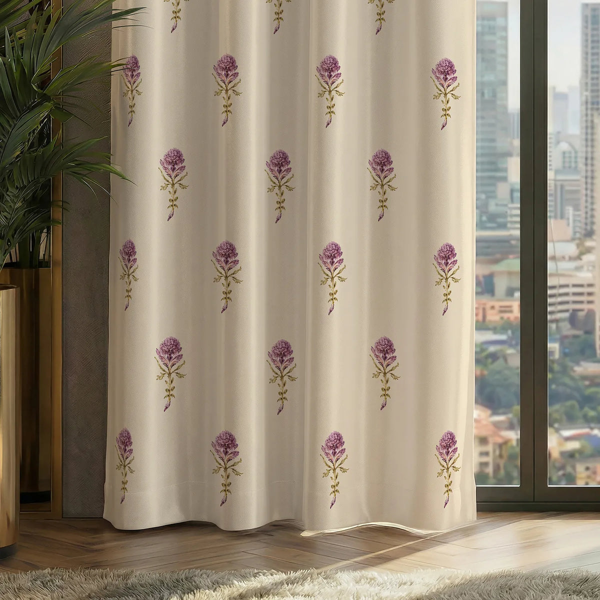 Digital Printed 100% Blackout Curtains, Pack of 2 Curtains -  Moonstem