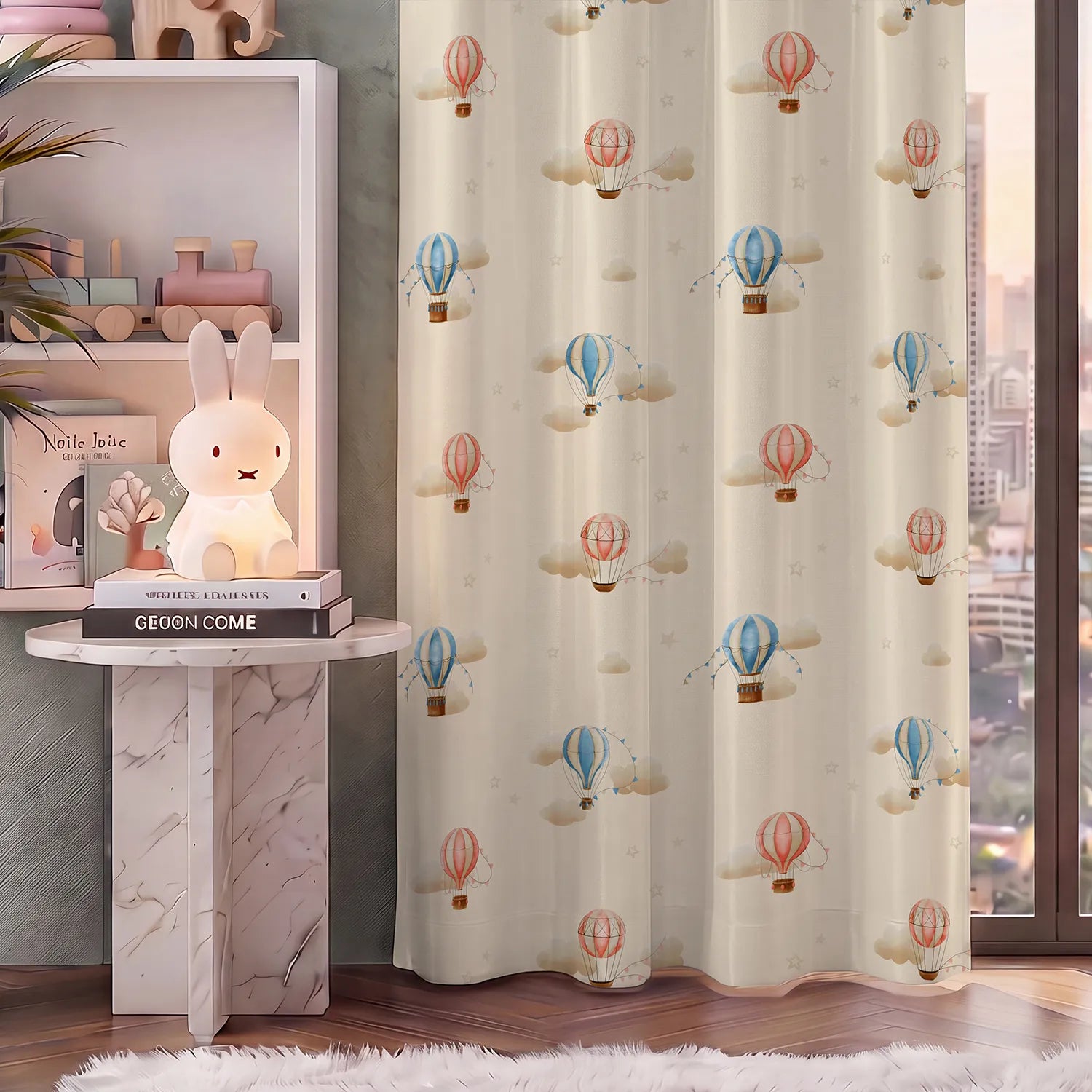 Digital Printed 100% Blackout Curtains, Pack of 1 Curtain - Cloud Voyage