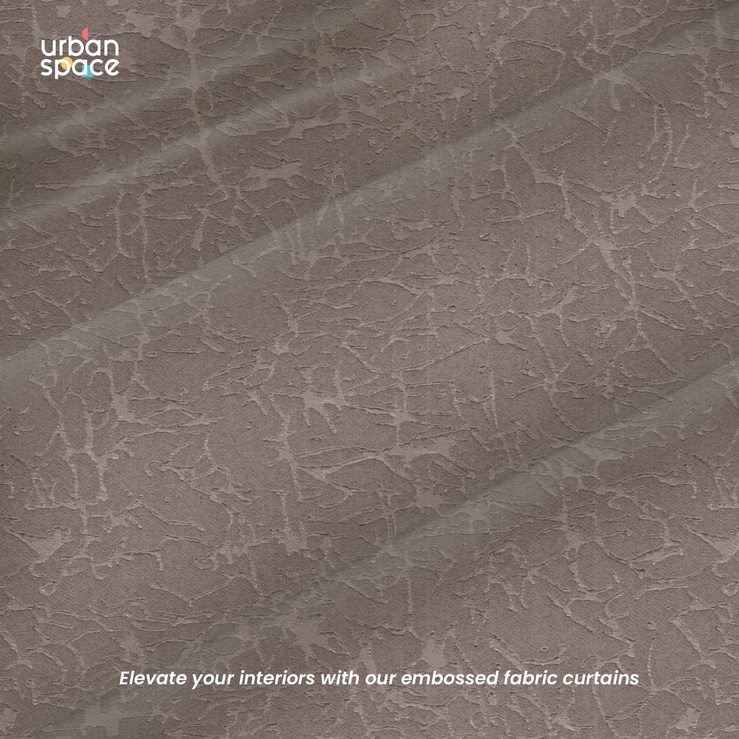 100% Blackout Curtains, 3D embossed door & window curtains, Pack of 2 - Earth Brown