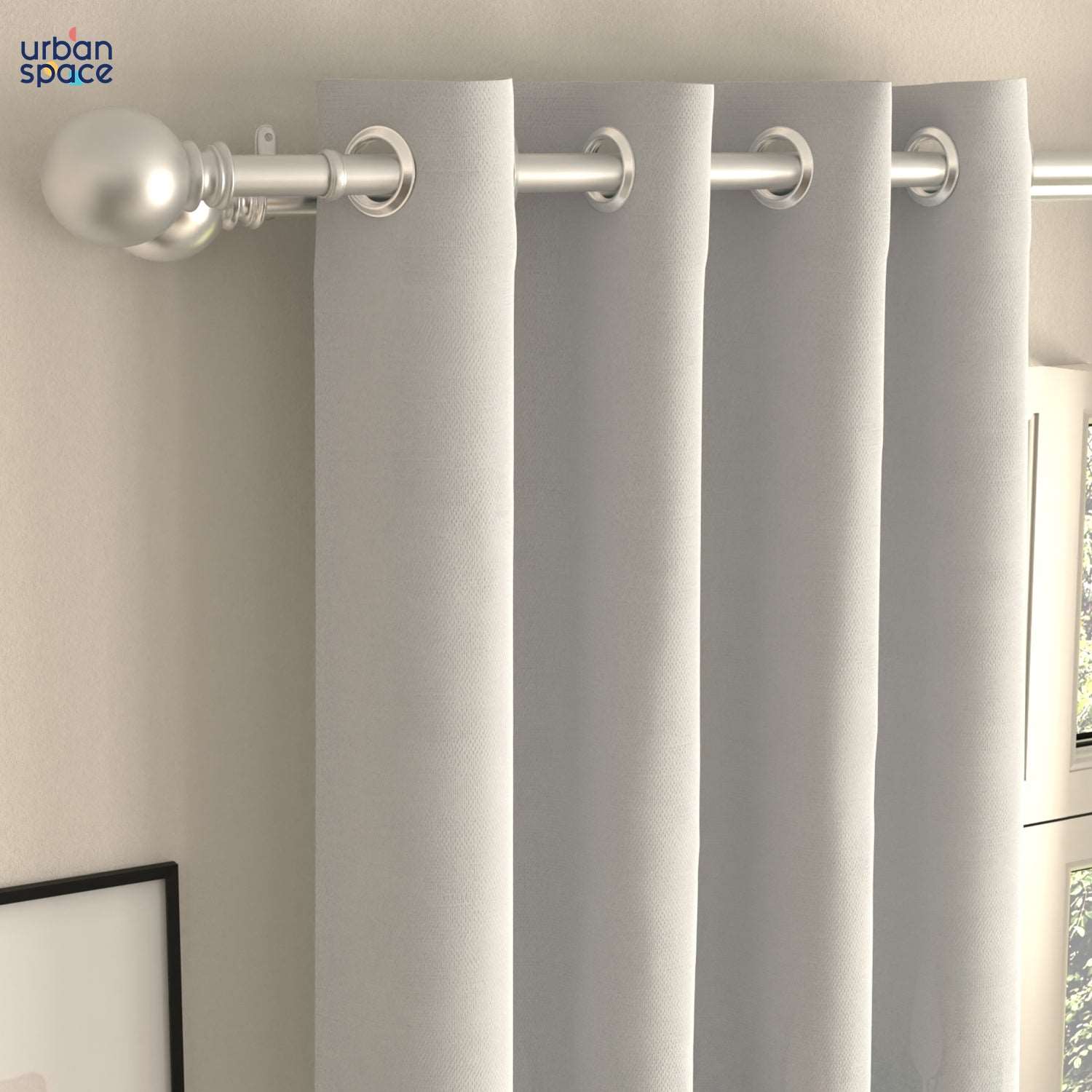 Blackout Curtains, Digital Printed Curtains, Pack of 2 Curtains - Sea Mist Turquoise