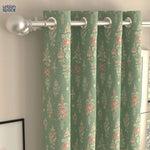 Blackout Curtains, Digital Printed Curtains, Pack of 2 Curtains - Imperial Sage Green