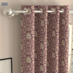 Blackout Curtains, Digital Printed Curtains, Pack of 2 Curtains - Mystic wine