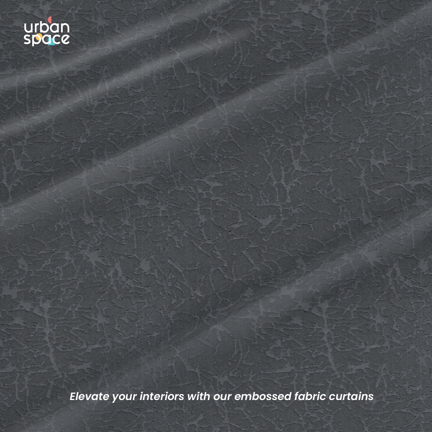 100% Blackout Curtains, 3D embossed door & window curtains, Pack of 2 - Earth Grey