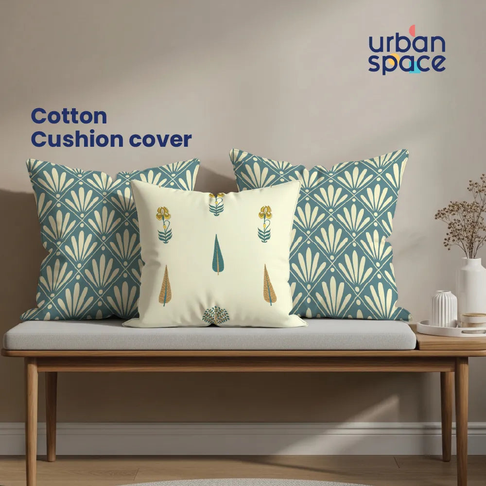 Cotton Cushion Covers, Throw Pillow for Couch - Amaya & Orchard Blue