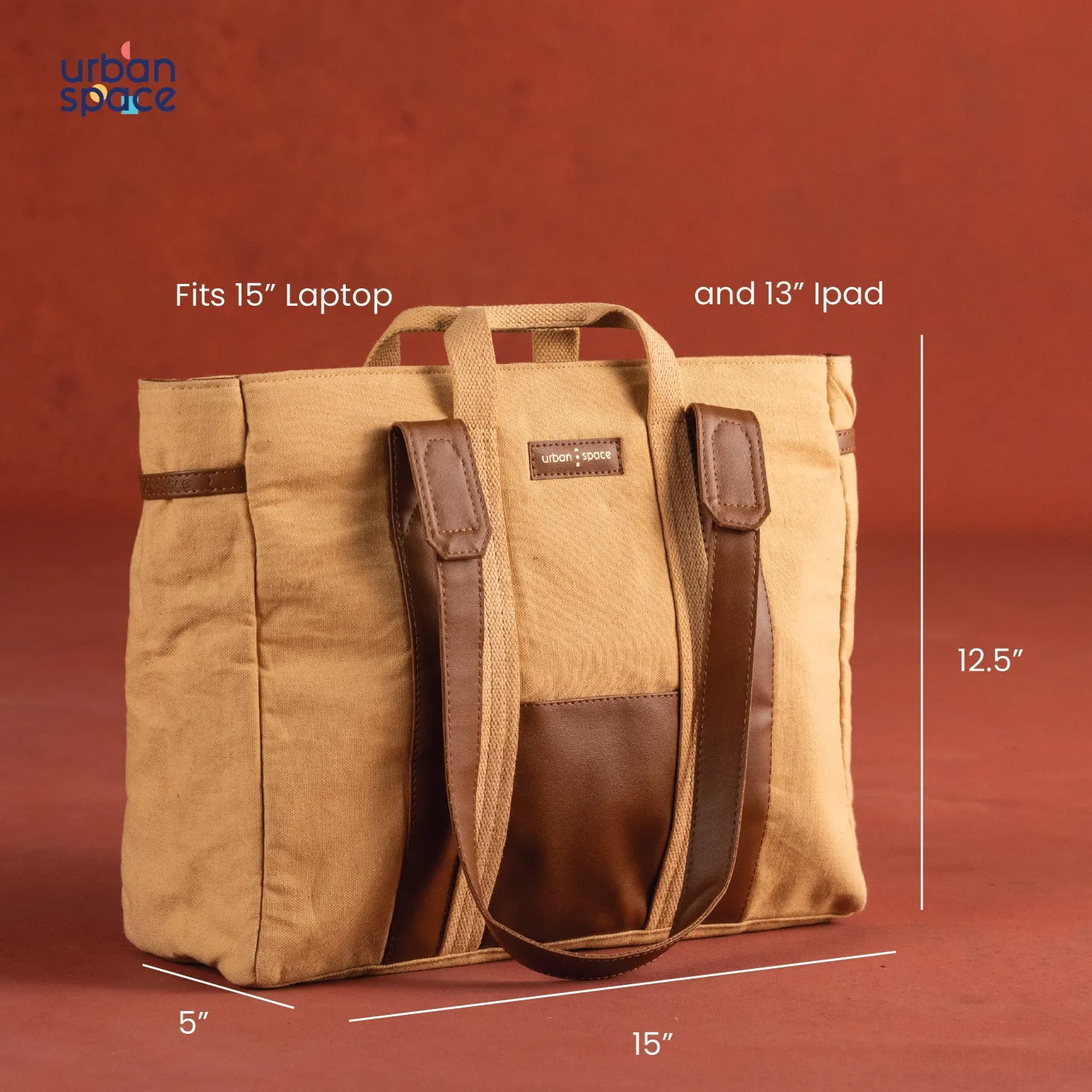 Sustainable Office Laptop Bag for her in Gift Box - Soft Brown