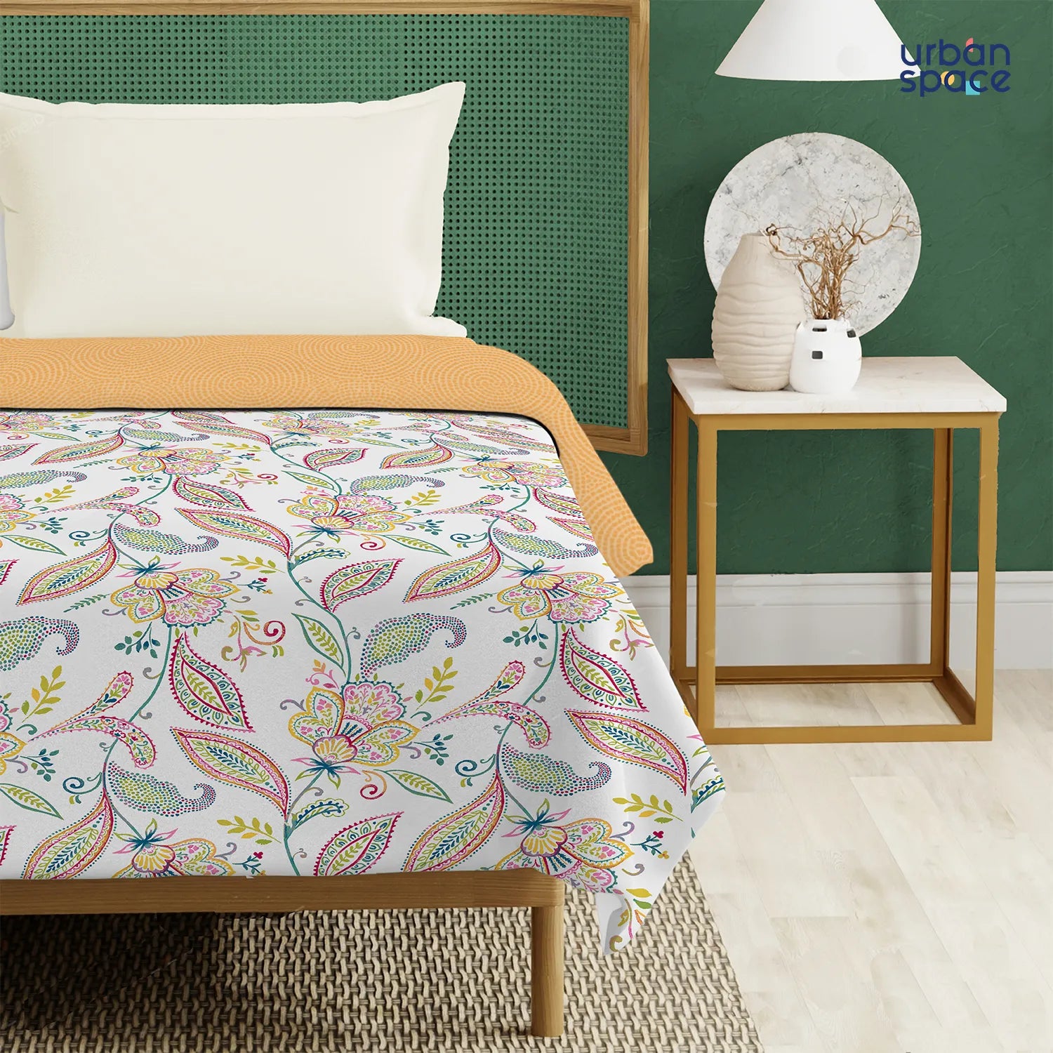 100% Cotton Reversible Dohar / AC Blanket for Bedroom - Iris Pink