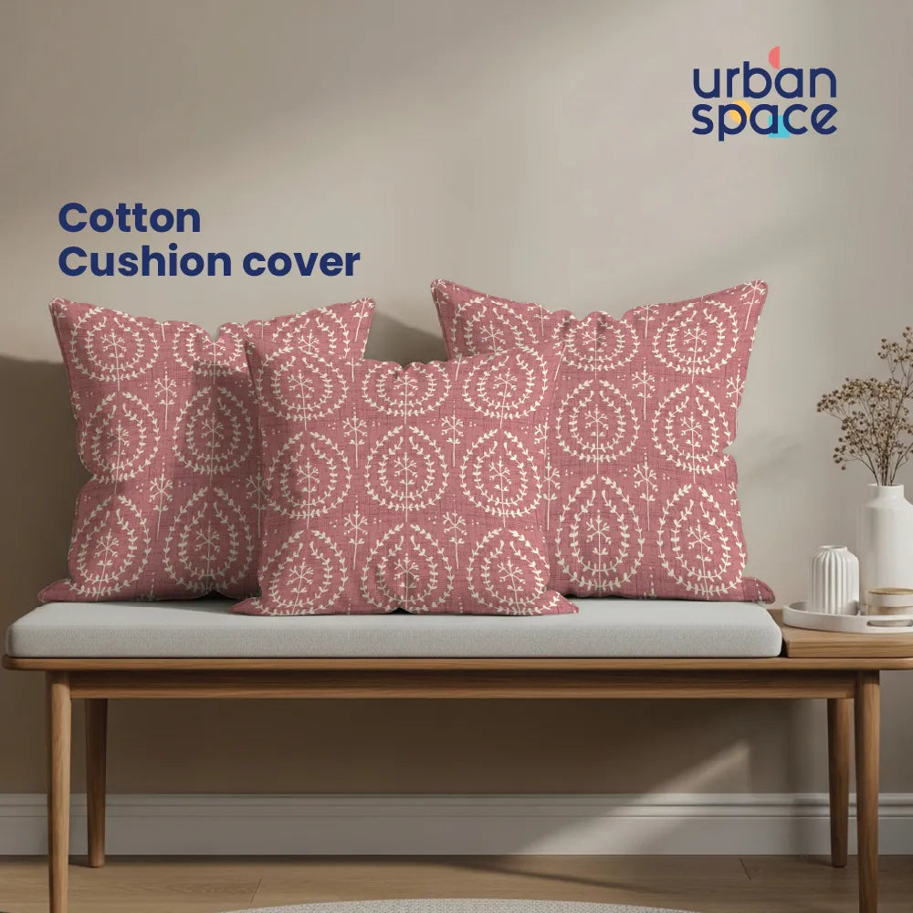 Cotton Cushion Covers, Throw Pillow for Couch - Canopy Clay Pink