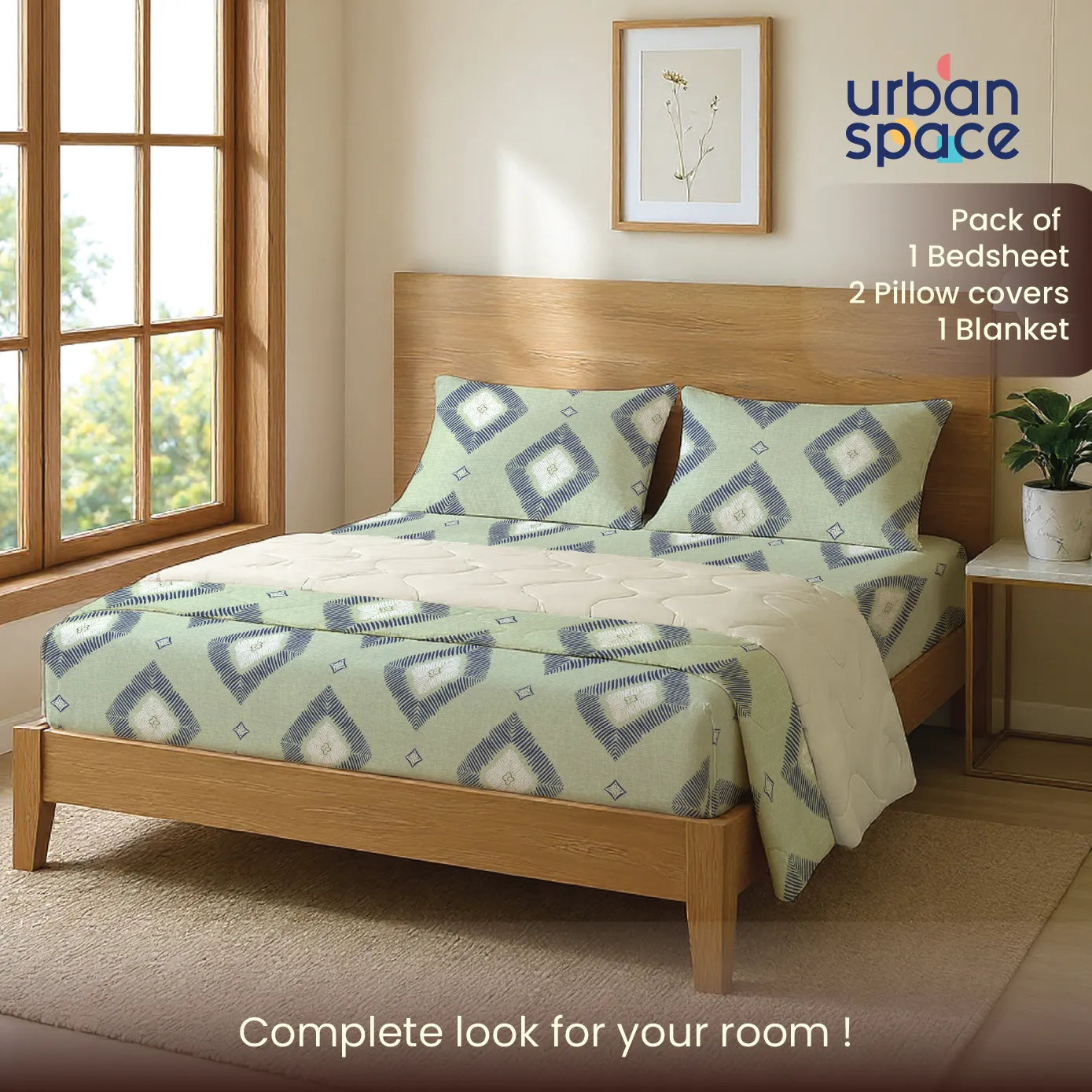 Microfiber Bedsheet + AC Microfiber Dohar Combo Pack - Starlight