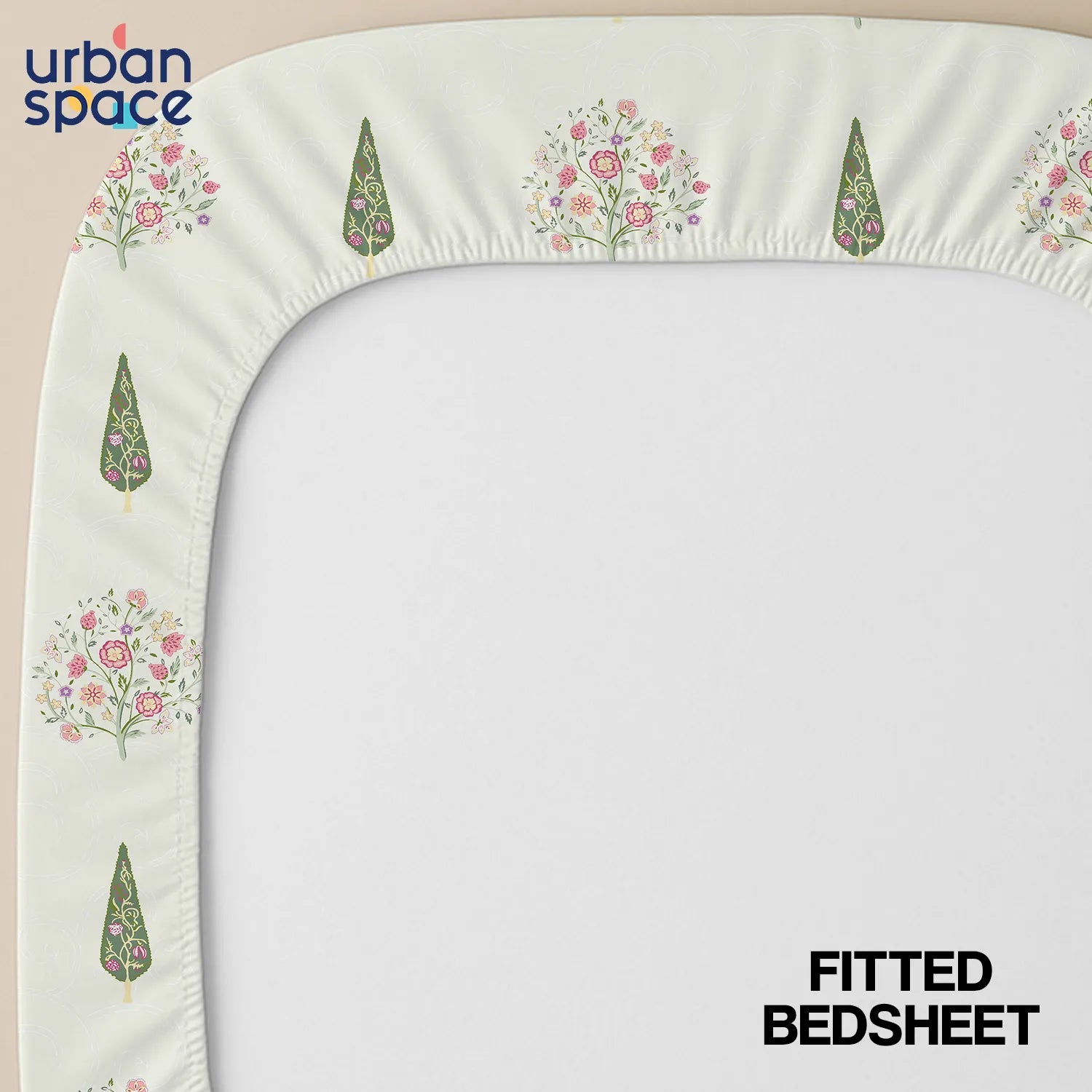 Fitted King Size Cotton Bedsheet - Kings Bloom