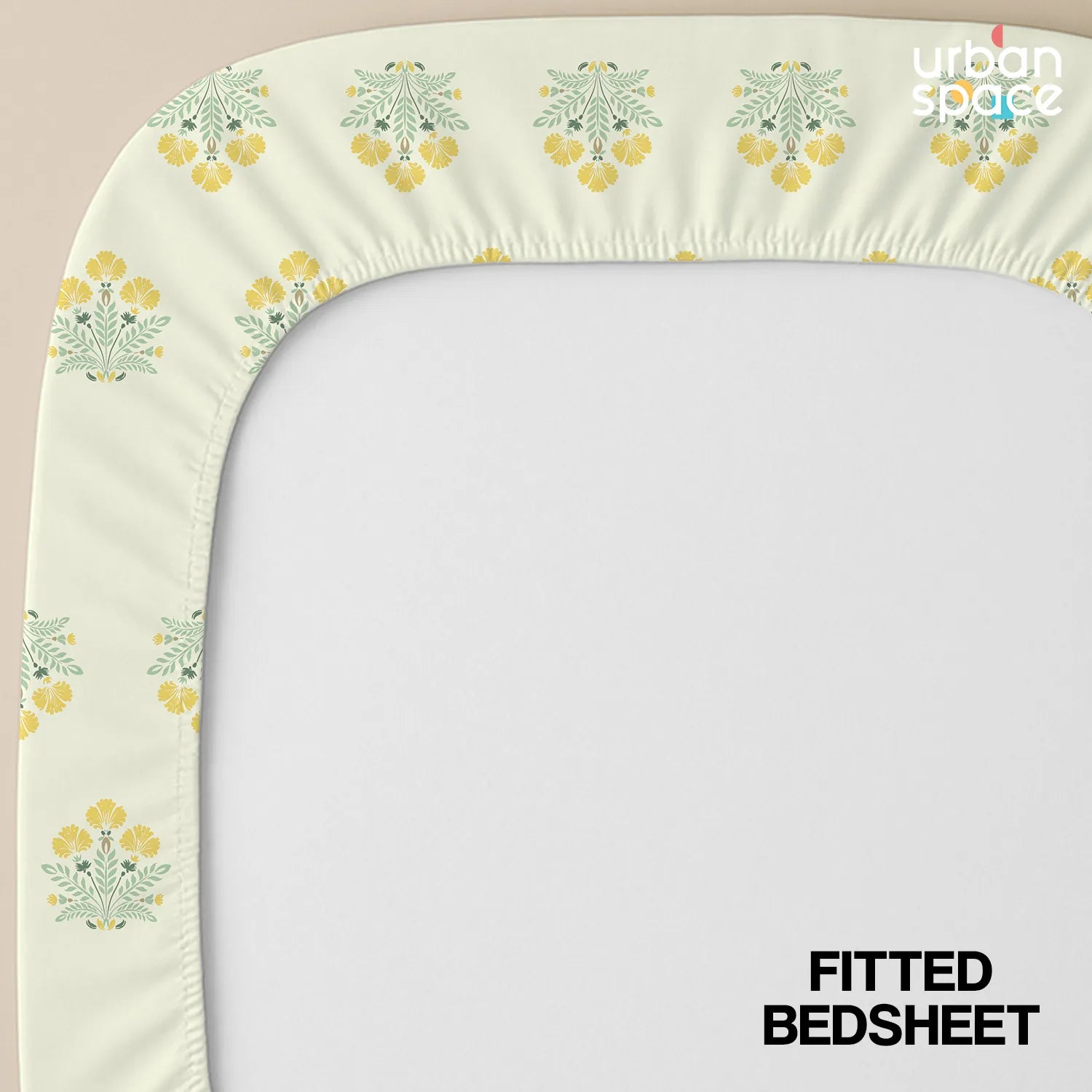 Fitted King Size Cotton Bedsheet - Malhaar Sage Green