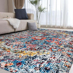 Digital Printed Premium Chenille Floor Carpet Mat, Super Soft Rug with Anti-Skid Backing, Modern Persian Carpet - CR005
