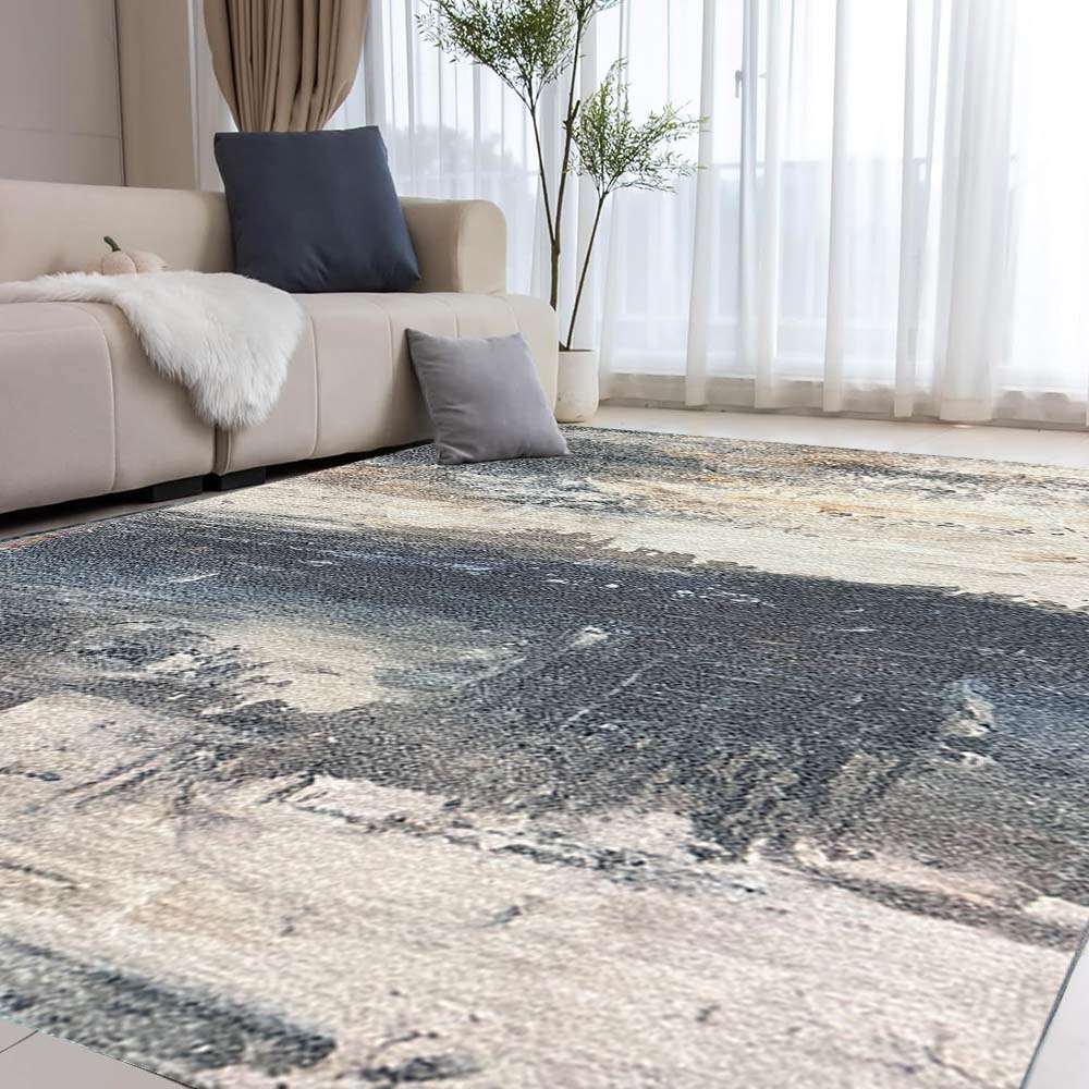 Digital Printed Premium Chenille Floor Carpet Mat, Super Soft Rug with Anti-Skid Backing, Modern Distressed Design - ACR004