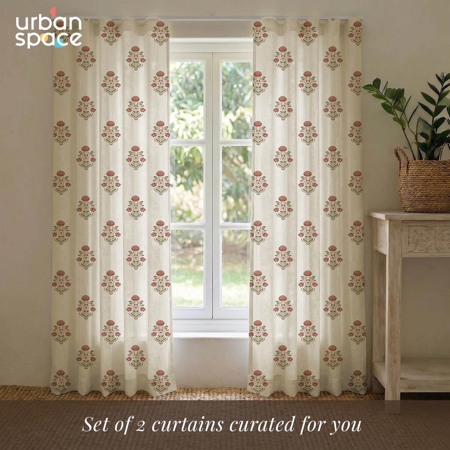 100% Cotton Curtains for Living Room, Bedroom curtains with Track Channel - Pack of 2 curtains, Liberty Maroon