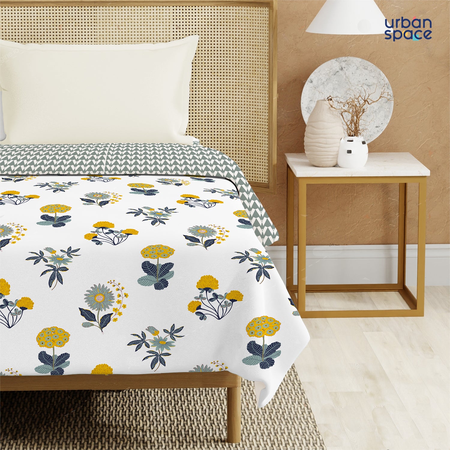 100% Malmal Cotton Blanket, Dohar, Quilt for AC and Light Winters - Radiance White