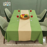100% Cotton Waffle weave dining table cover Combo - 1 Table Cloth with Reversible Placemats and Matching solid-colored Napkins - Sage Green & Beige