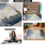 Digital Printed Premium Chenille Floor Carpet Mat, Super Soft Rug with Anti-Skid Backing, Modern Distressed Design - ACR005