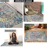 Digital Printed Premium Chenille Floor Carpet Mat, Super Soft Rug with Anti-Skid Backing, Modern Persian Carpet - CR005