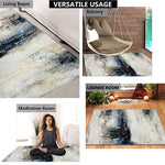 Digital Printed Premium Chenille Floor Carpet Mat, Super Soft Rug with Anti-Skid Backing, Modern Distressed Design - ACR004