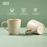 Handmade Ceramic Tea / Coffee Mugs, Set of 2, Natural Beige