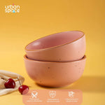 Handmade Ceramic Snack Bowls, Ramen Soup bowls, Serving Bowls, Set of 2, Warm Pink