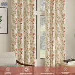 Blackout Curtains, Digital Printed Curtains, Pack of 2 Curtains - Gulmohar