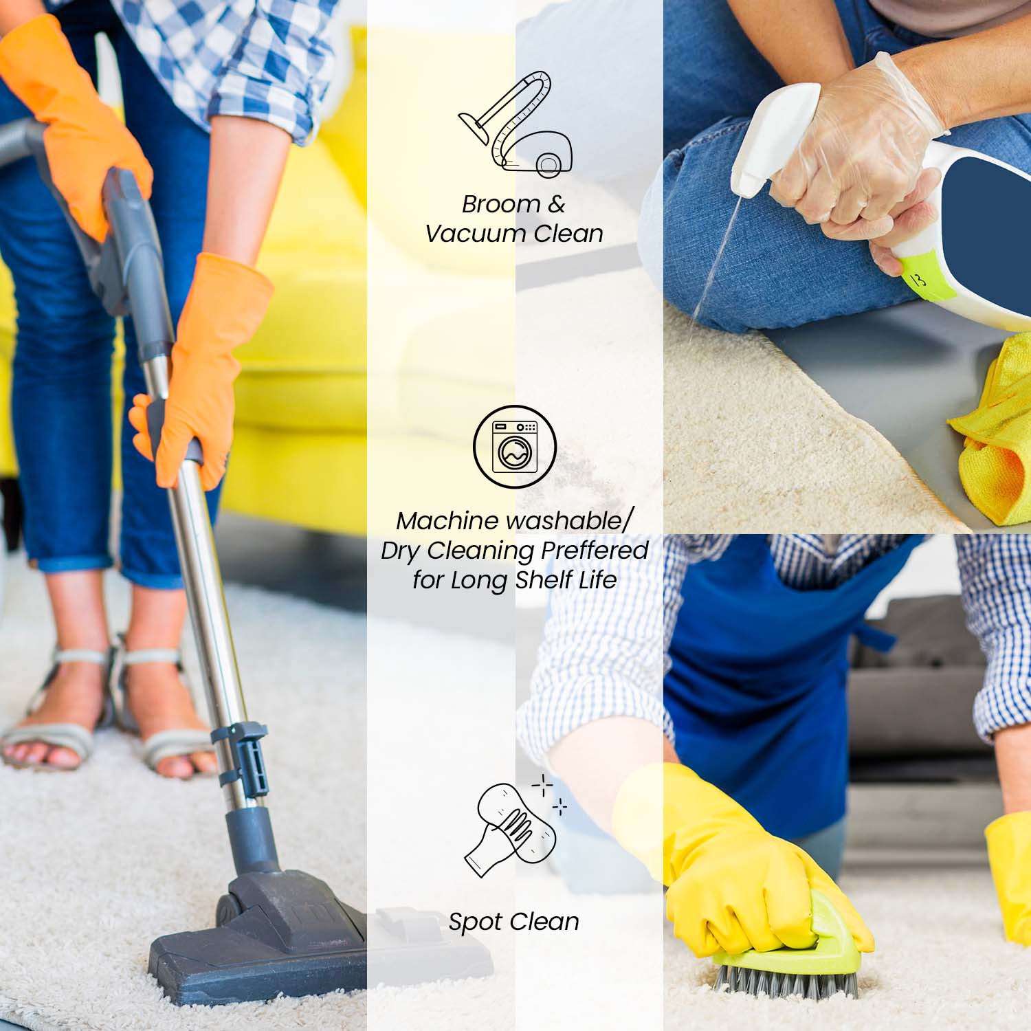 Digital Printed Premium Chenille Floor Carpet Mat, Super Soft Rug with Anti-Skid Backing, Modern Persian Carpet - CR005