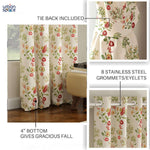 Blackout Curtains, Digital Printed Curtains, Pack of 2 Curtains - Gulmohar