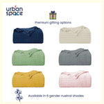 100% Cotton Waffle Weave Blanket / Cotton Dohar for Bedroom - Navy