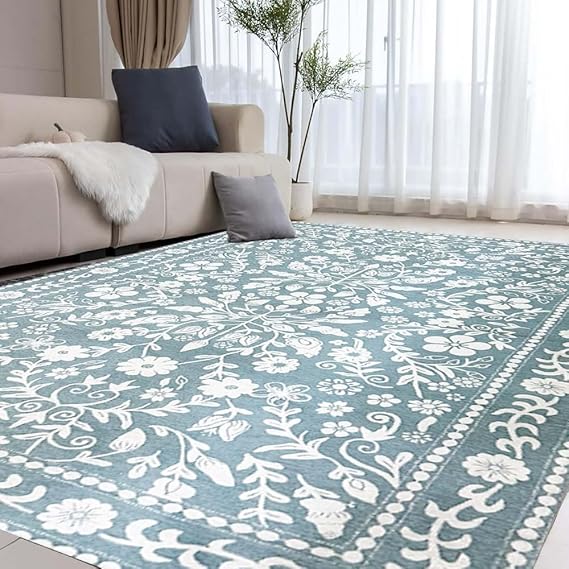 Digital Printed Premium Chenille Floor Carpet Mat, Super Soft Rug with Anti-Skid Backing, Modern Persian Carpet - CR002
