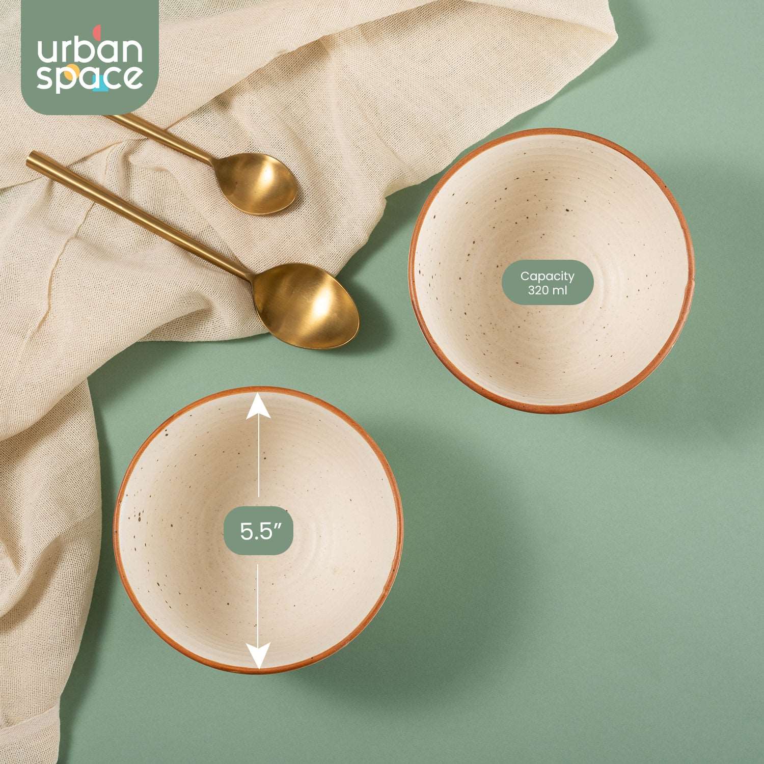 Handmade Ceramic Snack Bowls, Ramen Soup bowls, Serving Bowls, Set of 2, Natural Beige