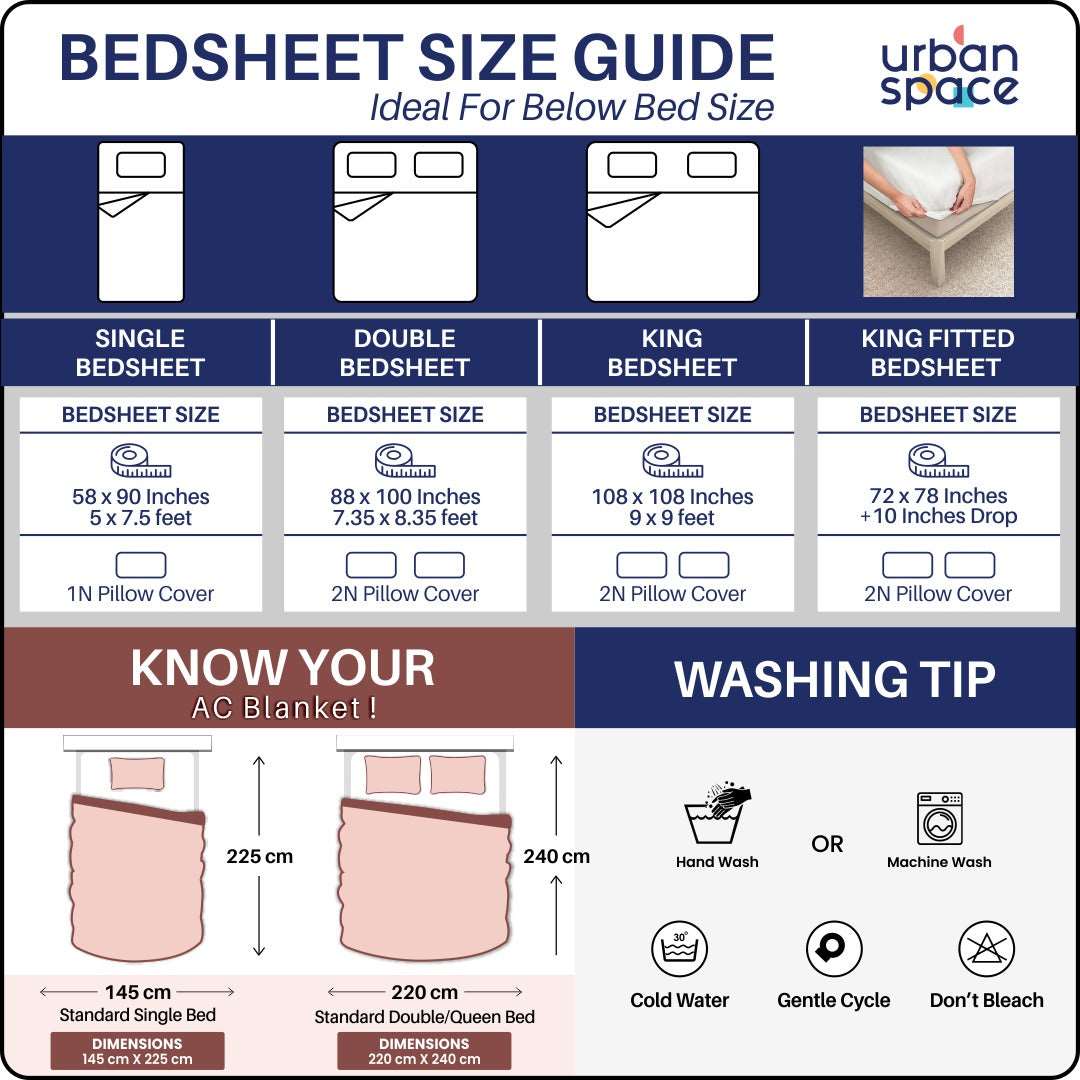 Cotton Bedsheet + AC Blanket Combo Pack - (Combo 26 - France + Majestic Pink bedsheet)
