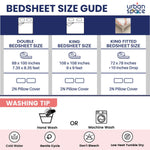 Serene 200 TC 100% Cotton Bedsheet with Pillow Covers - Radiance White