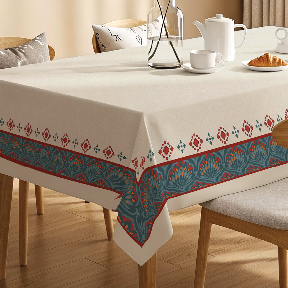 Anti Skid & Water resistant Linen textured Premium table cover - Blue ...