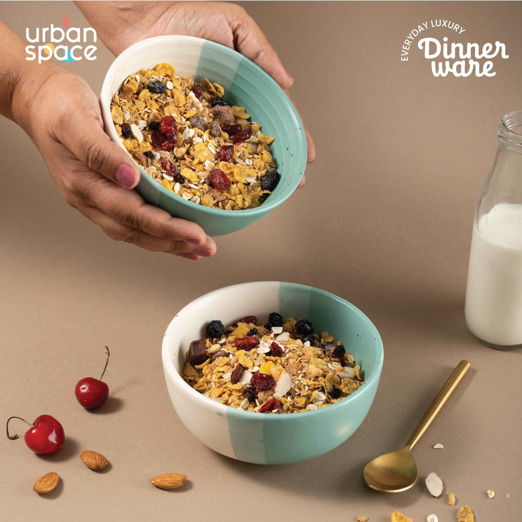 Handmade Ceramic Snack Bowls, Ramen Soup bowls, Serving Bowls, Set of 2, Ocean Green Pearl